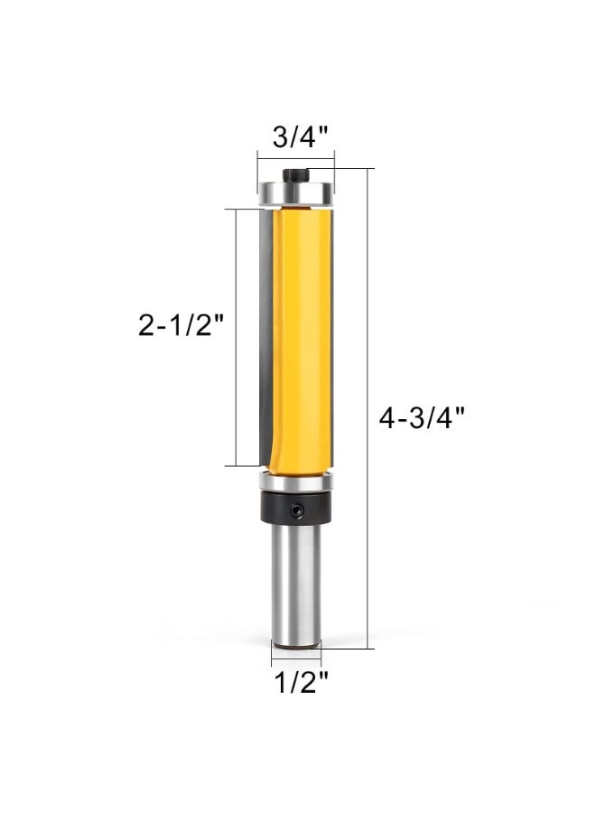 6.4cm Flush Trim Top and Bottom Bearing Router Bit 1.3cm Shank - Image 5