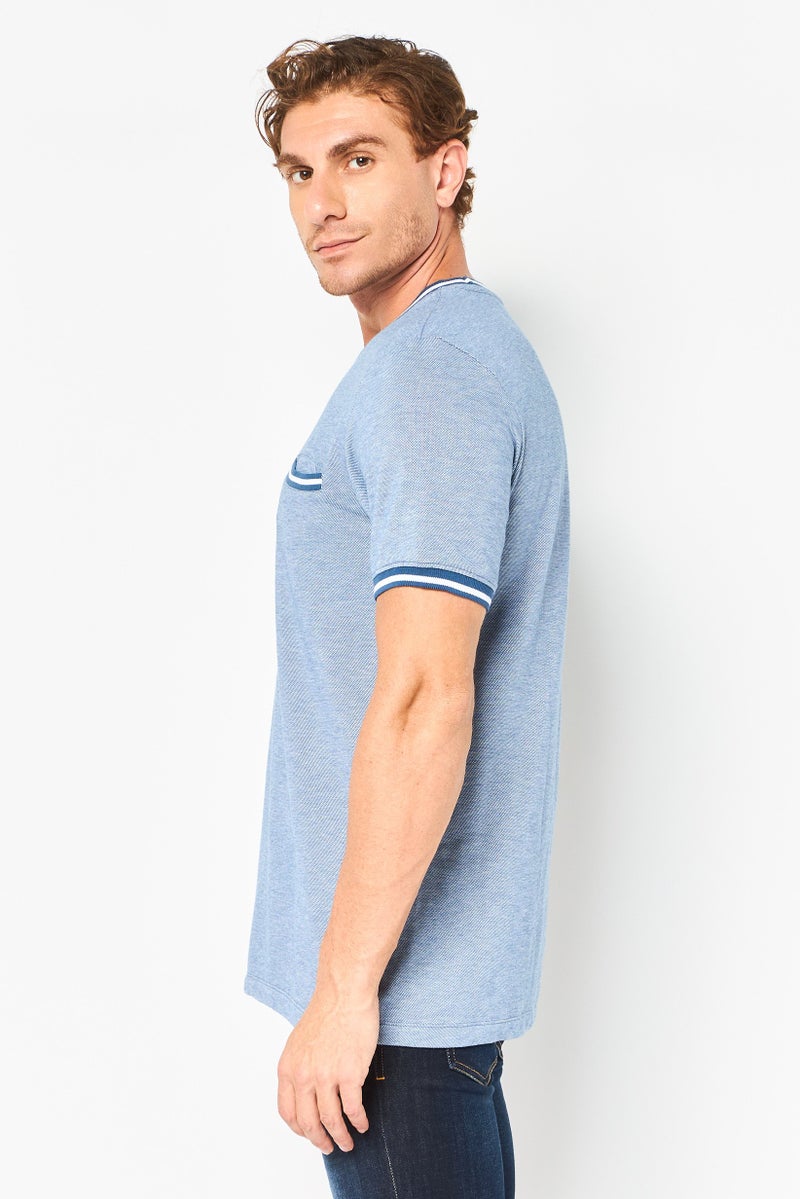 Chaps Men Crew Neck Short Sleeve Birdseye T-Shirt, Multicolor - Image 4