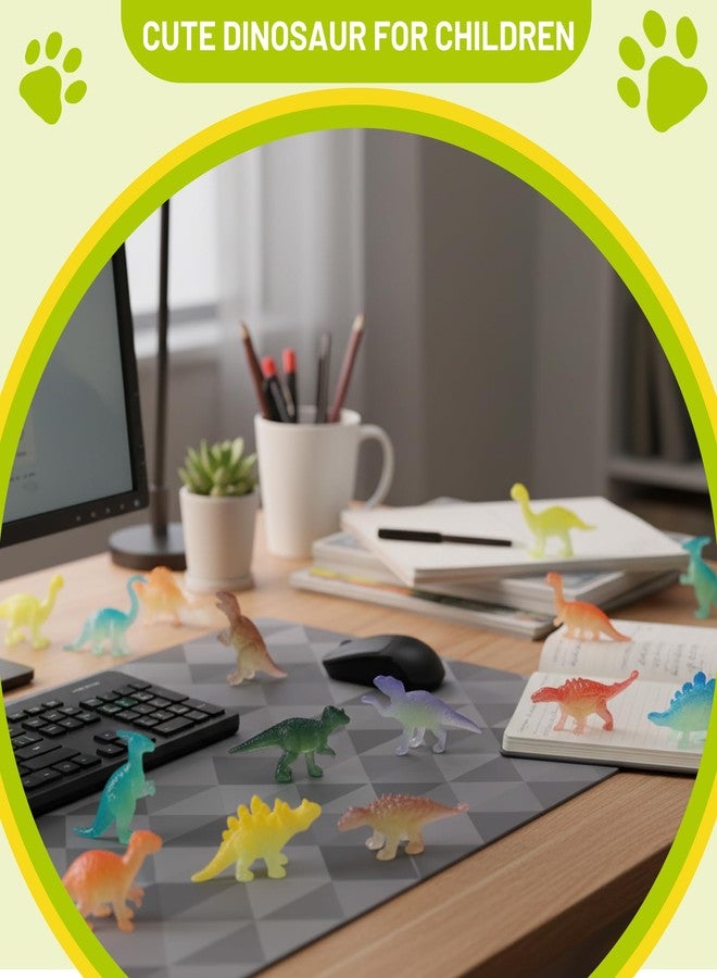 XFSAFDM 16 Pcs Dinosaur Toys for Kids 3-5, DIY Glow in The Dark PVC Dinosaur Set, Classroom Prizes, Educational Play and Night Light Decor - Image 4