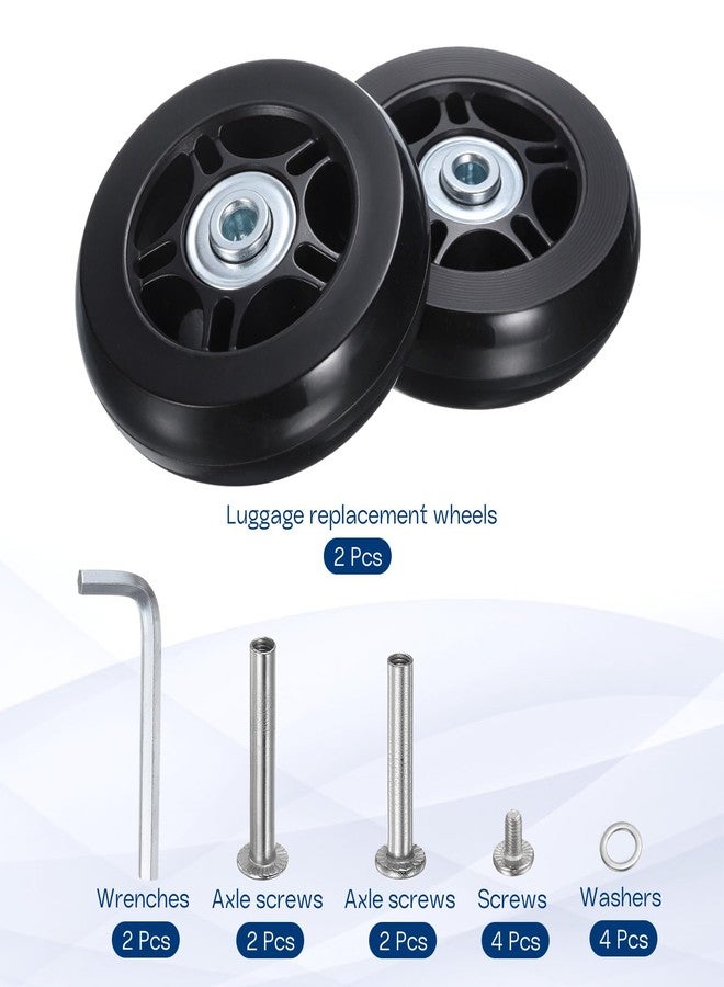 HiPicco Luggage Suitcase Replacement Wheels, 75x24mm Caster Repair Kit - Image 3