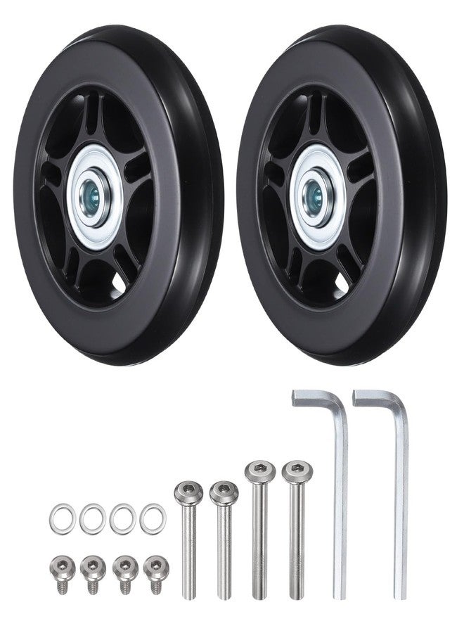 HiPicco Luggage Suitcase Replacement Wheels, 75x24mm Caster Repair Kit - Image 1