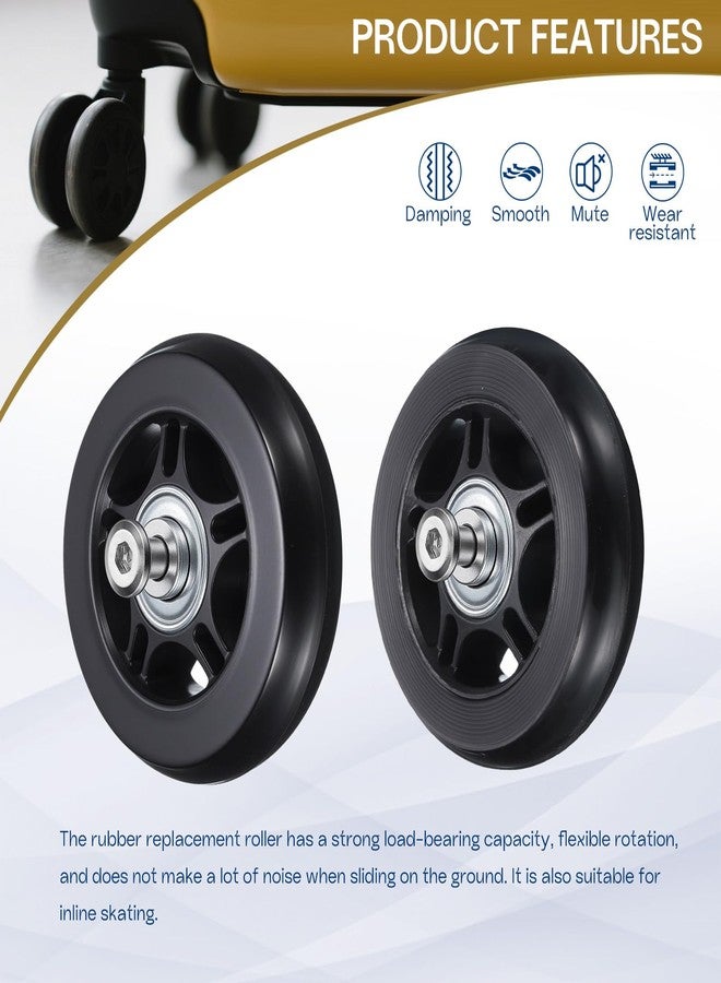HiPicco Luggage Suitcase Replacement Wheels, 75x24mm Caster Repair Kit - Image 5