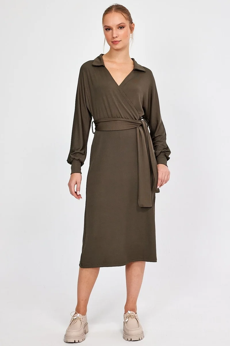 الكسندر جاردي Wrap Long Sleeve Dress