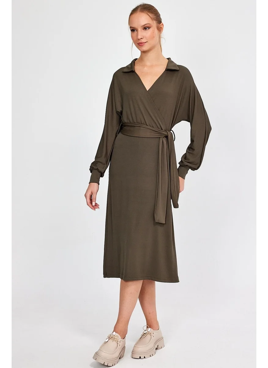 الكسندر جاردي Shirt Collar Double Breasted Dress (B23-006 00)