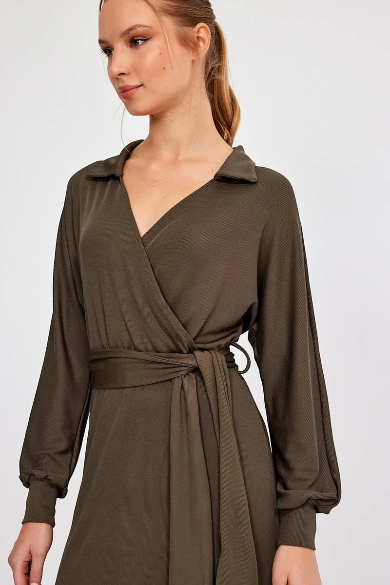 الكسندر جاردي Wrap Long Sleeve Dress