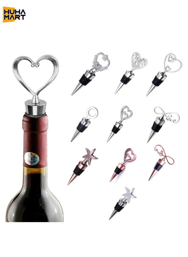 HuHa Mart Metal Special Shape Wine Stopper(Heart to Heart Red Bronze) - Image 5