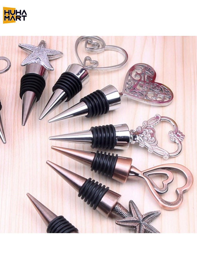 HuHa Mart Metal Special Shape Wine Stopper(Heart to Heart Red Bronze) - Image 3