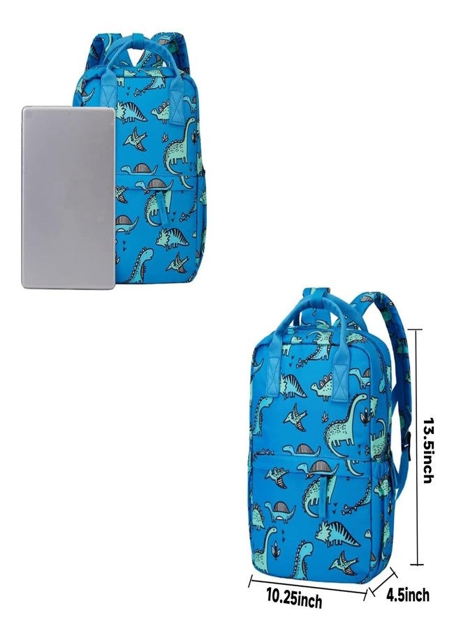 KingCheer Cute Preschool Backpack Toddler School Book Bag for Girls Boys Kids Kindergarten Nursery Travel Bag with Chest Strap(12inch, Blue Dinosaur) - Image 4