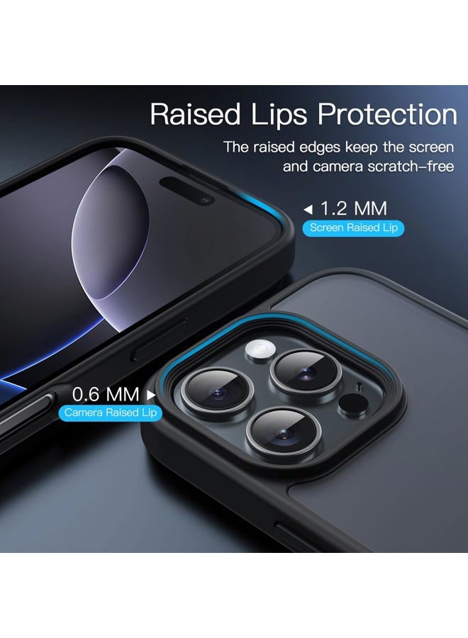 Jetech Matte Case for iPhone 16 Pro Max 6.9-Inch, Shockproof Military Grade Drop Protection, Frosted Translucent Back Phone Cover, Anti-Fingerprint (Black) - Image 5