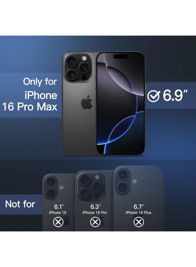 Jetech Matte Case for iPhone 16 Pro Max 6.9-Inch, Shockproof Military Grade Drop Protection, Frosted Translucent Back Phone Cover, Anti-Fingerprint (Black) - Image 2