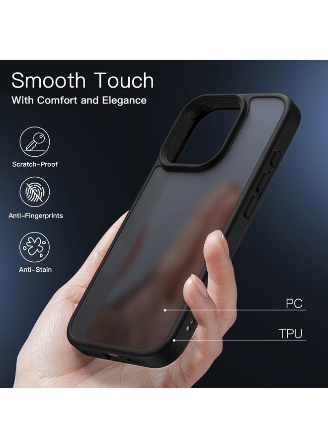 Jetech Matte Case for iPhone 16 Pro Max 6.9-Inch, Shockproof Military Grade Drop Protection, Frosted Translucent Back Phone Cover, Anti-Fingerprint (Black) - Image 4