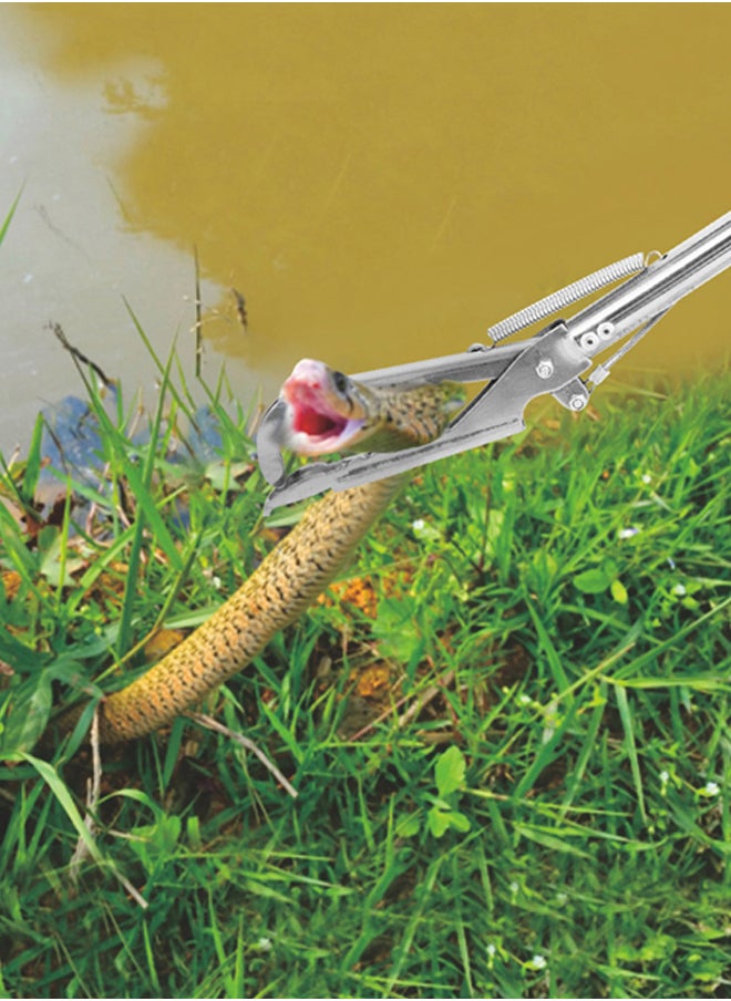 AL SANIDI - Pliers-Shaped Tool for Snakes and Waste Reptile Clamp Silver Size 75 Cm - Image 1