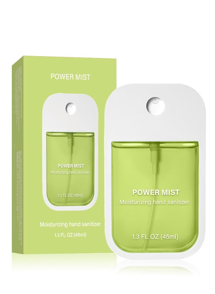 باور سبراي مطهر يدين مائي مرطب للبالغين والأطفال، بحجم مناسب للسفر، سبراي مطهر يدين مرطب للبالغين، مطهر يدين باور ميست 45 مل (بنكهة التفاح الأخضر)