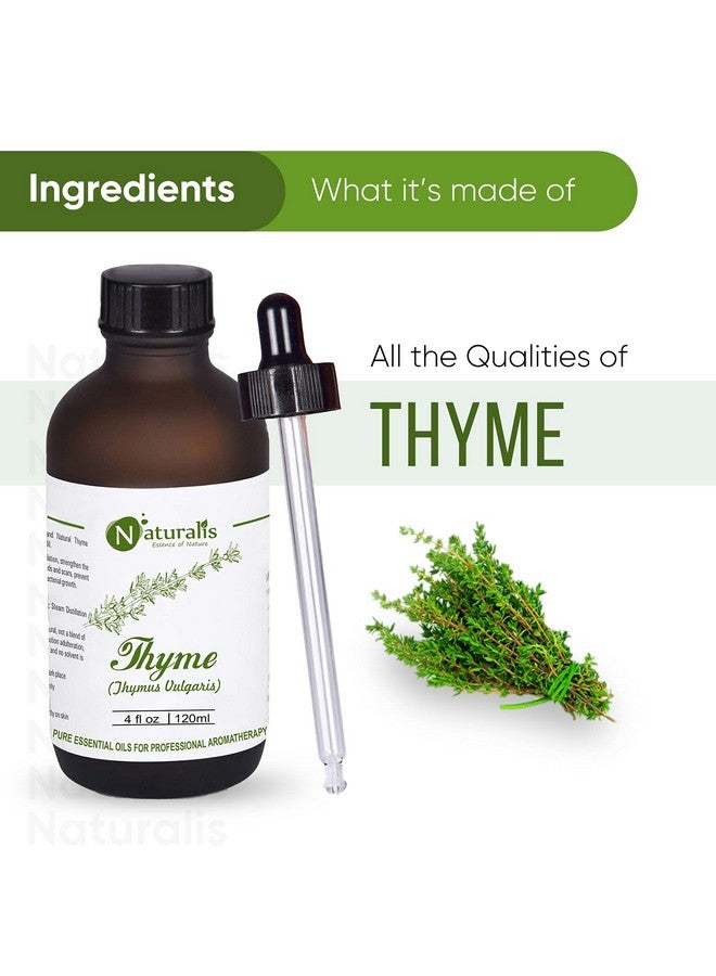 Naturalis Essence Of Nature Thyme Essential Oil 100% Undiluted Pure And Natural Therapeutic Grade For Skin Conditions, Clear Breathing, Coughs And Hair Growth - 120Ml - Image 2