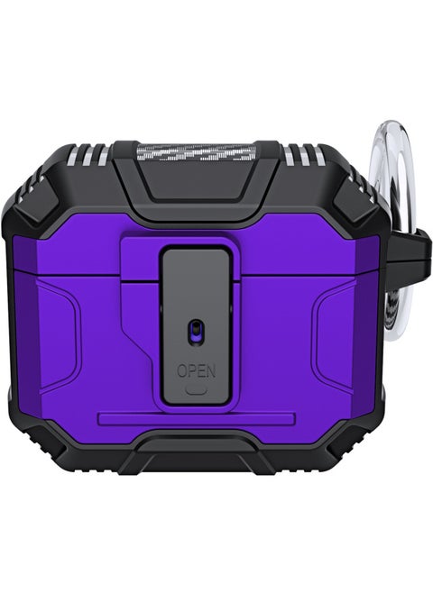 AirPods4/Pro2 Protective Case TPU Elastic Switch AirPods3 Protective Cover One Touch Switch Full Package Protection For Apple Compatible-Color:Purple-Applicable Model:airpods 1/2 Generation