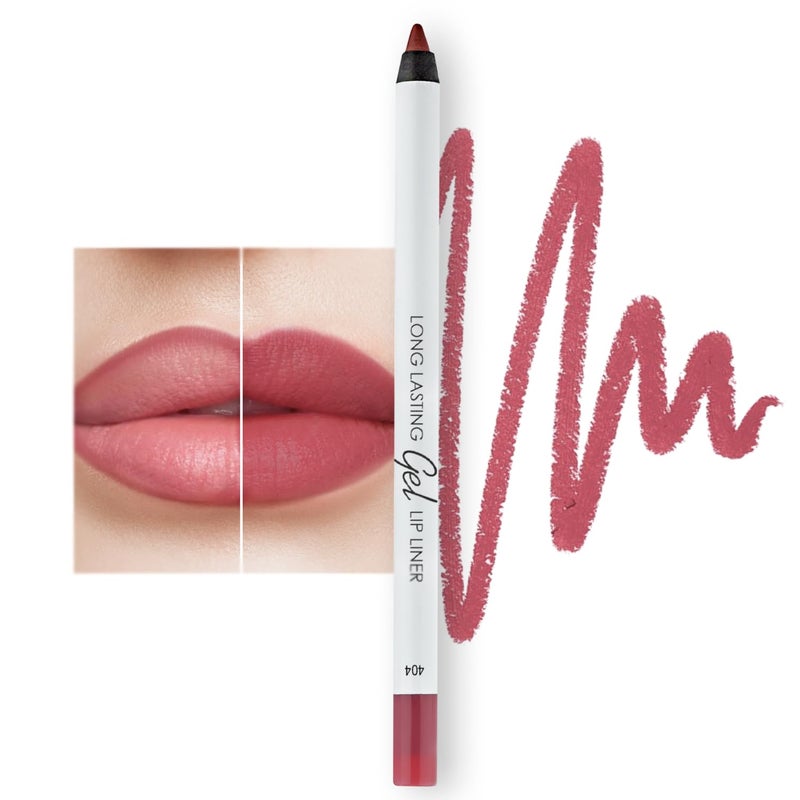 Lamel Matte Gel Lip Liner Pencil  Weightless  CreamyTexture  Sharpenable  Longwear  Waterproof  High Pigmented  Flawless Finish  Crueltyfree  ParabenFree  404 17g005oz Berry