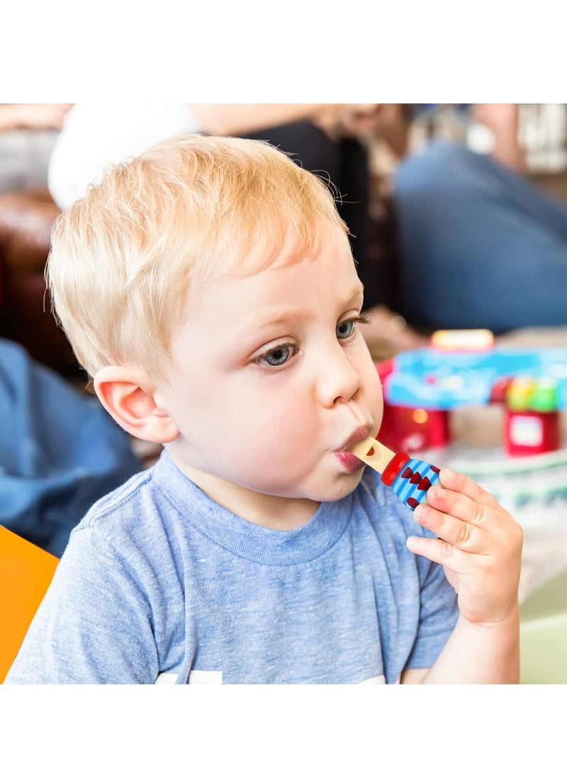 Loquat 3pcs Animal Wooden Whistles for Baby Kids Music Instrument Developmental Educational Toys Whistles - Image 2