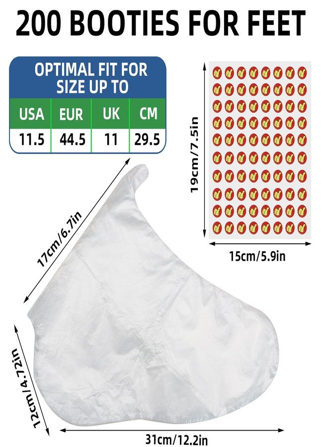 Bcautay 200Pcs Disposable Foot Covers for Feet with 240 Snug Closure Moisturizer Socks Plastic Foot Covers Paraffin Wax Bath Liners Foot Bags for Foot Care Hot Wax Therapies - Image 2