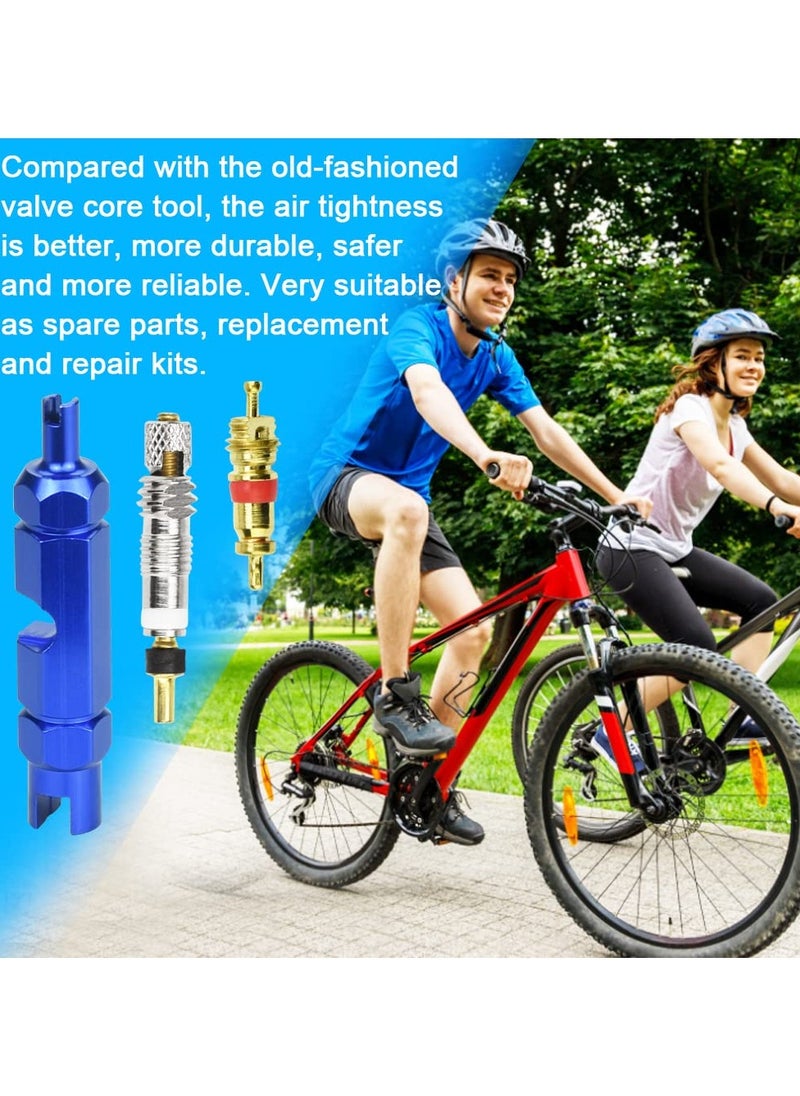 SYOSI SYOSI 13Pcs Valve Core Remover Tool Kit Bike and Car Valve Core Repair Tool with Brass Replacement Presta and Schrader Valve Core Bike Bicycle Core Repair Tool For Universal Road Bike Car  - Image 4