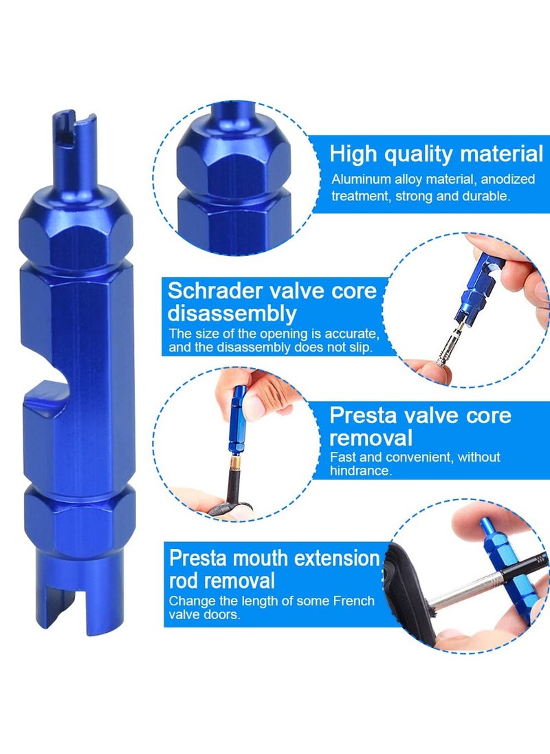 SYOSI SYOSI 13Pcs Valve Core Remover Tool Kit Bike and Car Valve Core Repair Tool with Brass Replacement Presta and Schrader Valve Core Bike Bicycle Core Repair Tool For Universal Road Bike Car  - Image 3