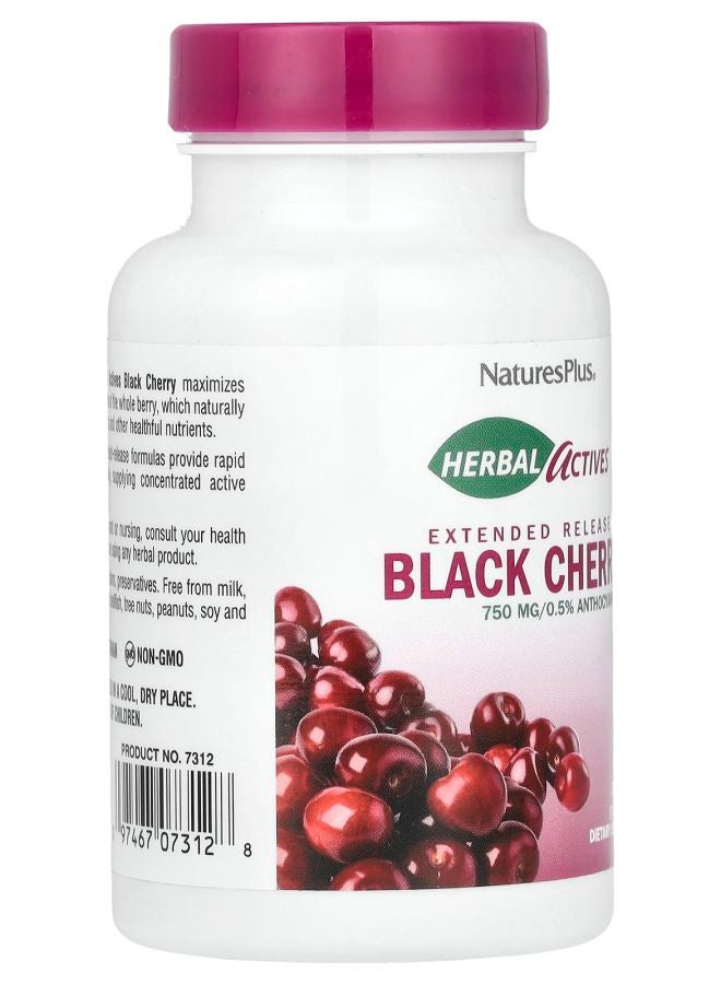 NaturesPlus Herbal Actives Black Cherry 750 mg 30 Tablets - Image 2