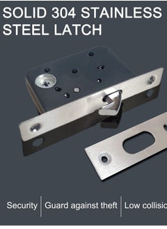 واي آند دي Privacy Pocket Door Lock Hardware with Key Recessed Sliding Mortise Double Barn Invisible Furniture for Thickness  - Image 2