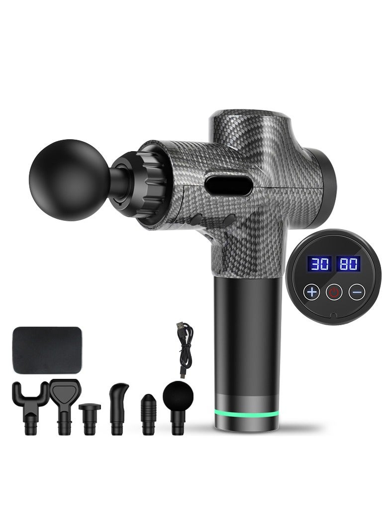 مسدس التدليك، مدلك الاهتزاز اليدوي مع 10 رؤوس تدليك مختلفة و 30 مستوى سرعة - Image 1