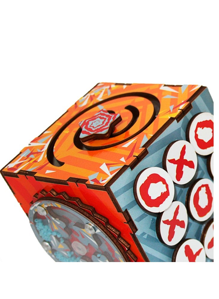 فوفا FOFA لوح تعليمي خشبي - تيك - تاك تو مكعب مشغول للأطفال ، لوحة مشغولة حسية ، لعبة سفر 3 4 5 سنوات من العمر بنات أولاد هدايا ألعاب تعليمية مونتيسوري تعليمية للسفر - Image 1