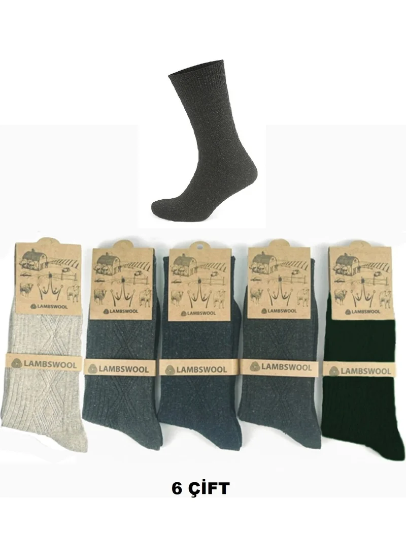 Mt Socks Winter Wool Men's Socks 6 Pack Lambswool