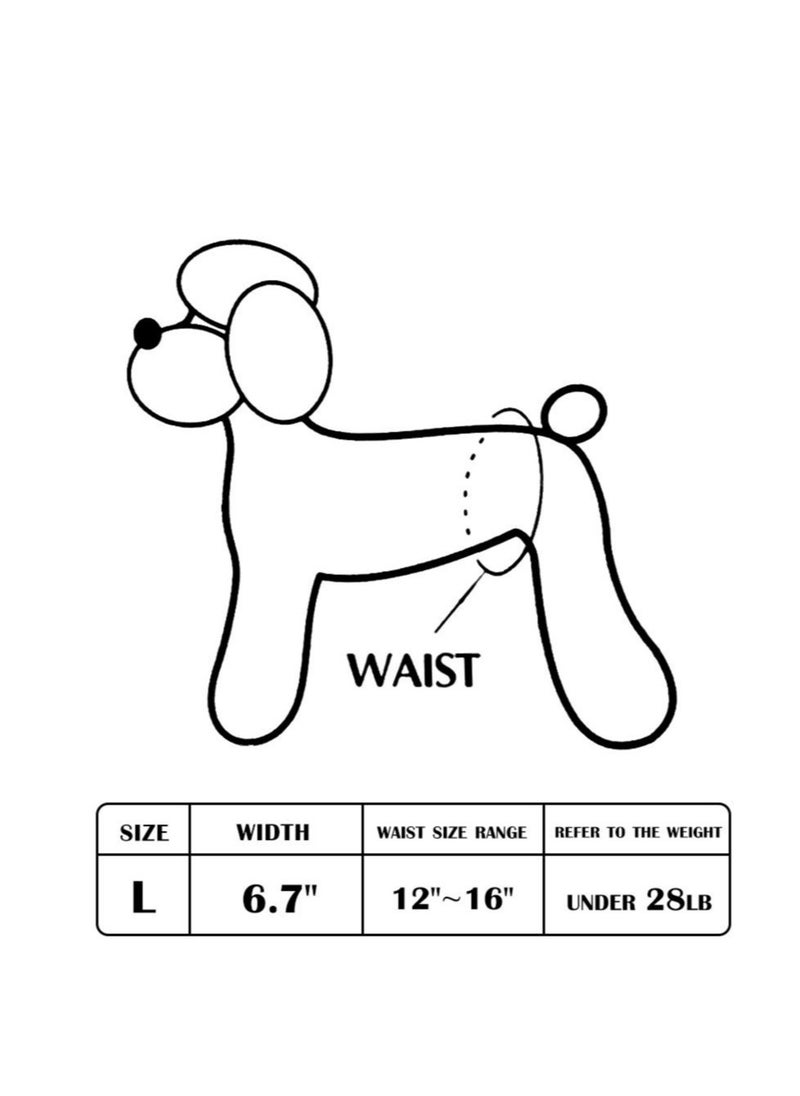 Generic - Reusable Male Dog Diapers, Cute Soft Belly Bands for Small & Medium Dogs, Comfortable Dog Wraps for Potty Training (3 Pack) - Image 1