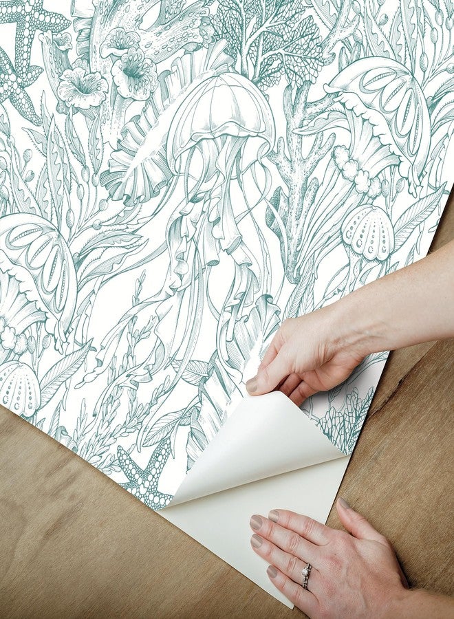 NuWallpaper Under The Sea Teal Peel and Stick Wallpaper, NUS6495 - Image 5