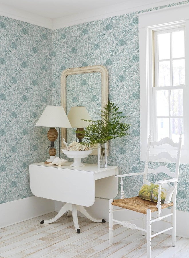 NuWallpaper Under The Sea Teal Peel and Stick Wallpaper, NUS6495 - Image 2