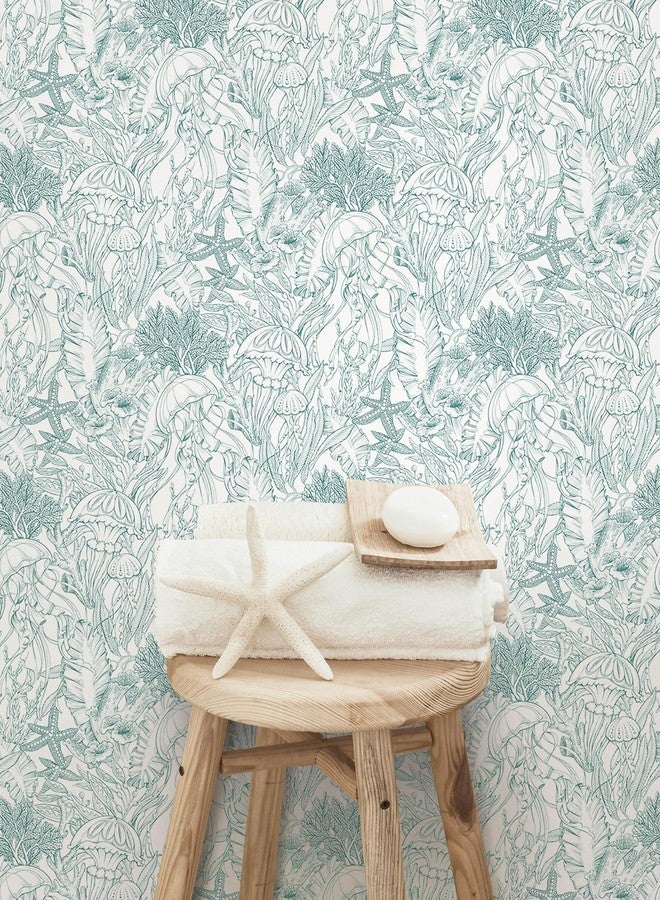NuWallpaper Under The Sea Teal Peel and Stick Wallpaper, NUS6495 - Image 4