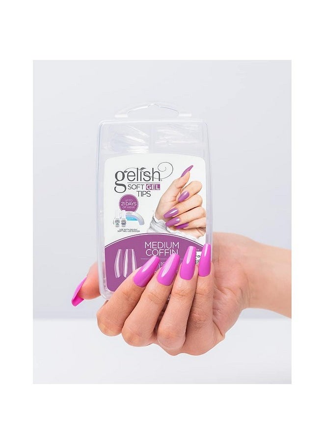 Gelish Soft Gel Nail Tips 110 Ct. (Medium Coffin) Gel Tips Tips For Gel Nails Nail Tips For Gel Nails  - Image 2