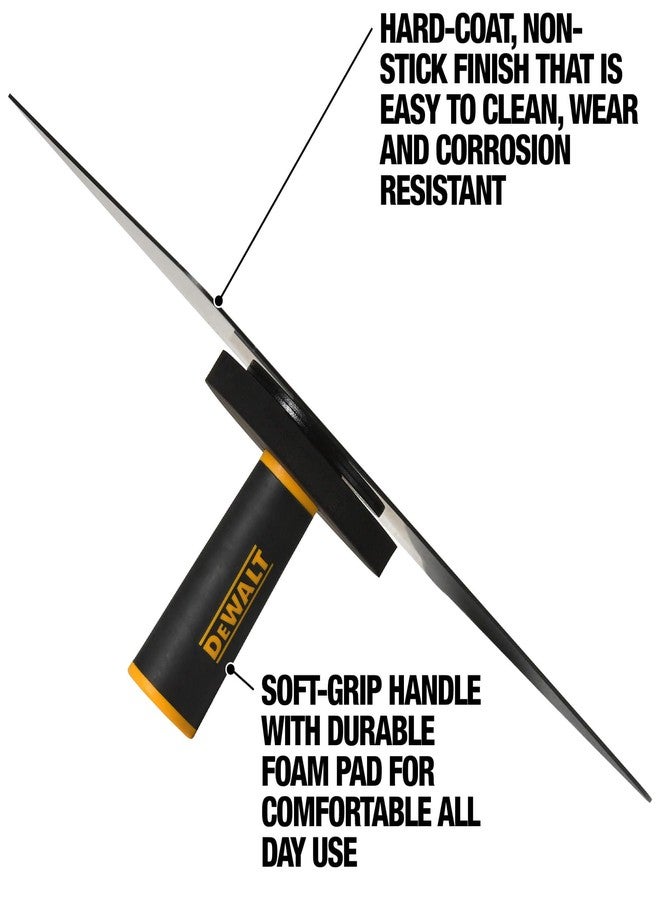 DEWALT 13" Drywall Hawk w/Soft Grip Handle | Aircraft-Grade Aluminum, Hard-Coat Anodized - Image 3
