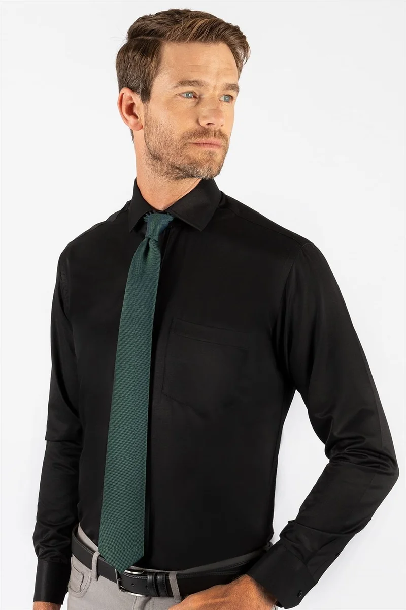 تودورس Classic Fit Relaxed Cut Plain Men's Shirt