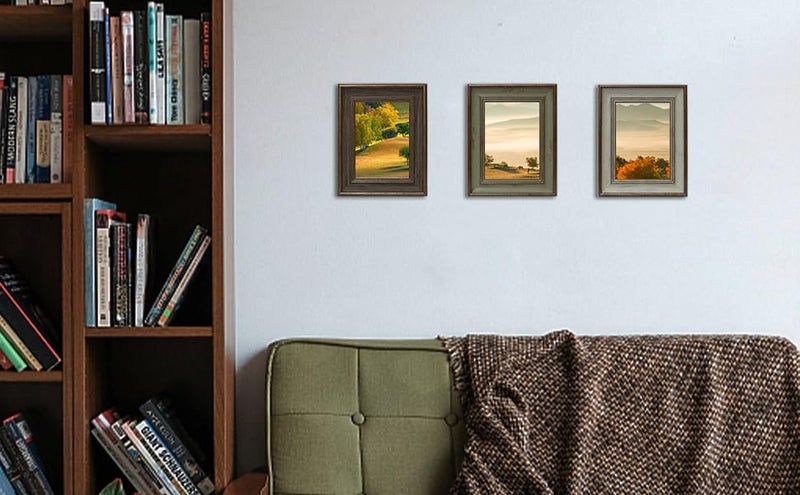 Xuanluo 3 Pack 8x10 Inch Farmhouse Farmhouse Frame Frame Mets Farmhouse Plastic Frame with Plexiglass for Wall Mount أو عرض الطاولة (8x10 Multicolour) - Image 5