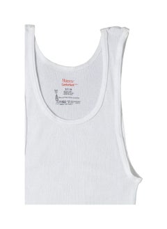 Hanes Hanes White A Tanks 3 Pack L White  - Image 3