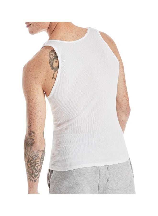 Hanes White A Tanks 3 Pack L White - Image 4