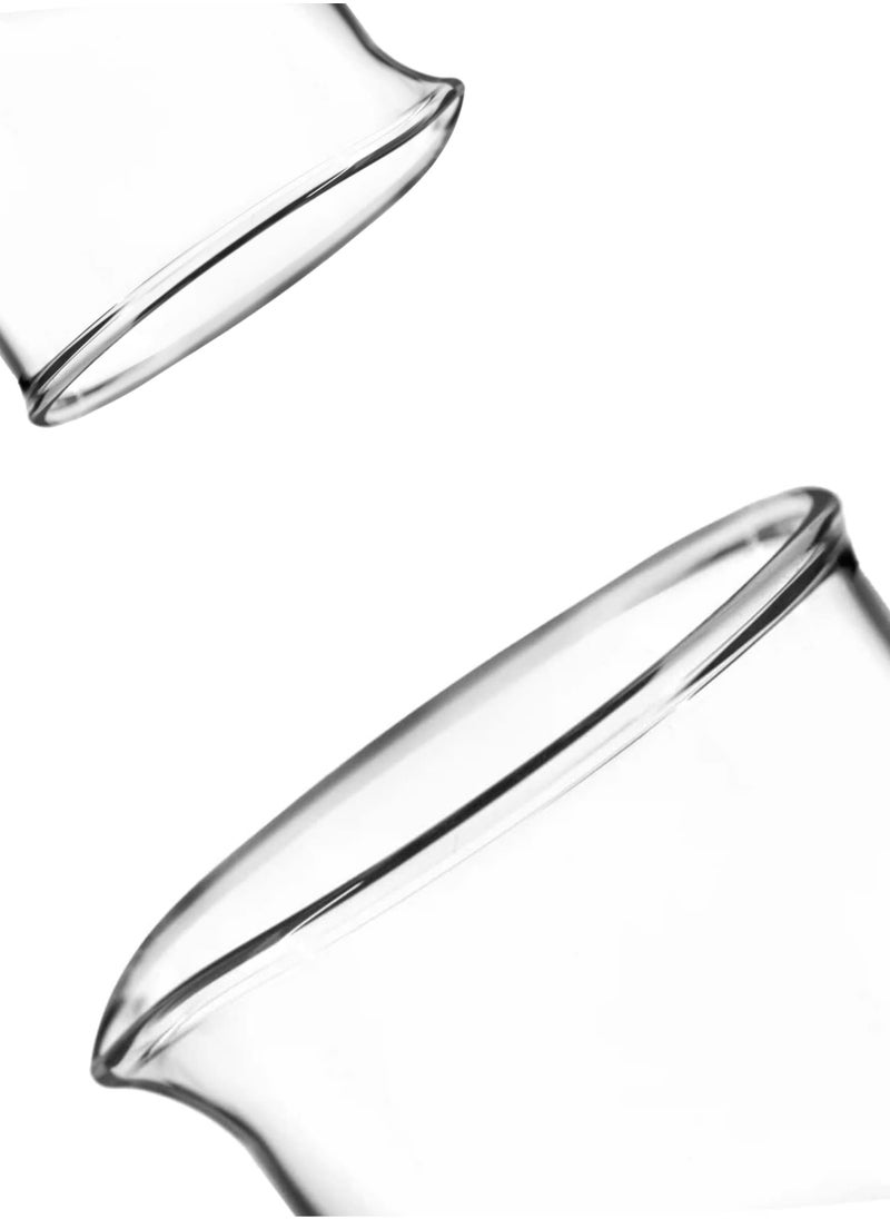 King Mariot King Mariot 50ml Glass Beaker | Graduated Borosilicate 3.3 | High Temperature Resistance | Pour Spout  - Image 3