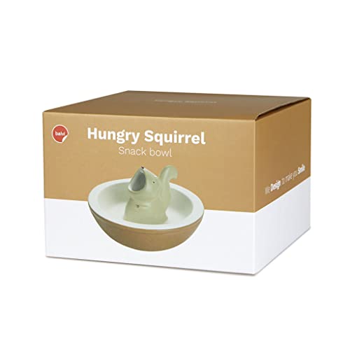 Balvi Hungry Squirrel Snack Bowl 2in1 Ceramic Serving Dish with Inner Compartment for Nut Shells and Olive Pits Dishwasher Safe Bol de Aperitivos Ardilla Hambrienta - Image 3