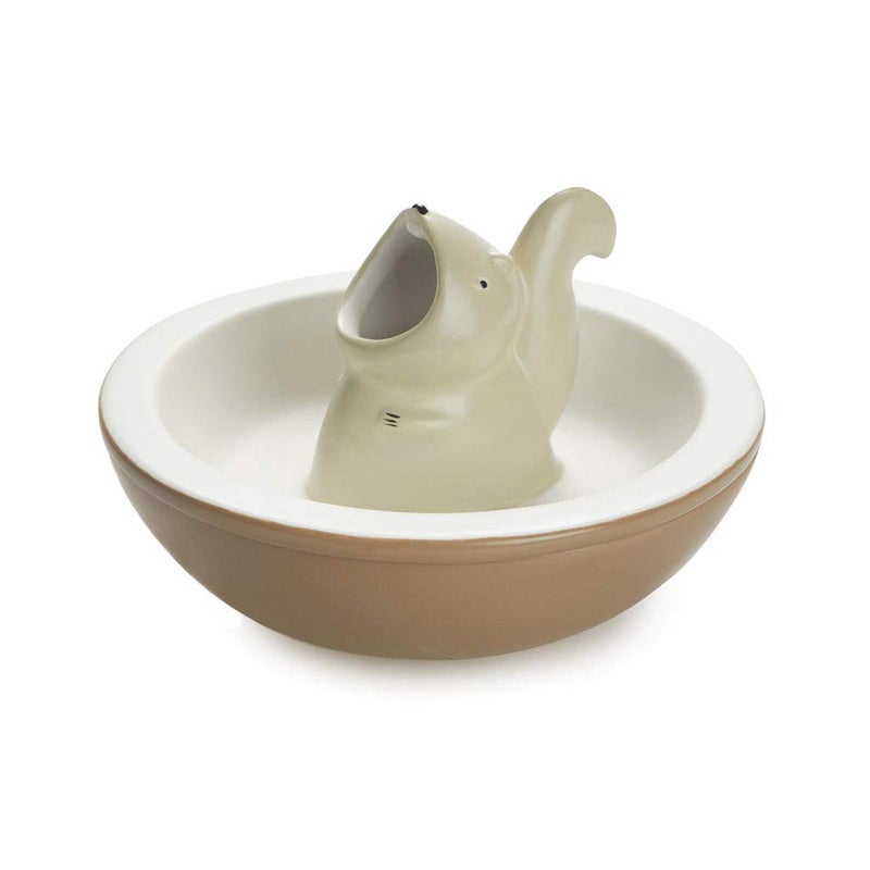 Balvi Hungry Squirrel Snack Bowl 2in1 Ceramic Serving Dish with Inner Compartment for Nut Shells and Olive Pits Dishwasher Safe Bol de Aperitivos Ardilla Hambrienta - Image 2