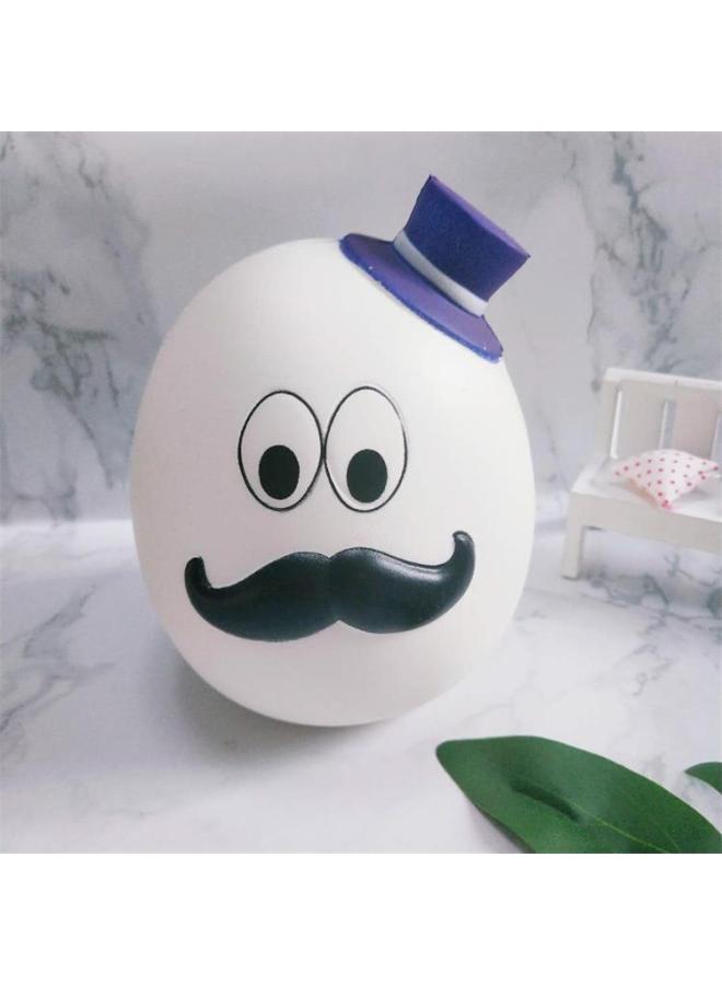 PU Slow Rebound Decompression Toy Squishy Top Hat Mr. Bearded Egg Direct Sales-Color:Rose Red Egg - Image 5