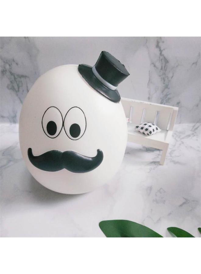 PU Slow Rebound Decompression Toy Squishy Top Hat Mr. Bearded Egg Direct Sales-Color:Rose Red Egg - Image 4