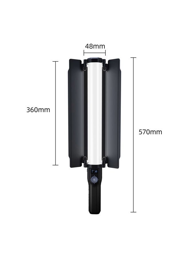 VILTROX 2770lux/0.7M RGB LED Light Stick, 22 Inch Double-Sided Handheld LED Light Wand with Barn Door, Smartphone Remote 2800K-6800K, HSL COL RGB Full Color, 26 Customizable Effects (H18) - Image 3