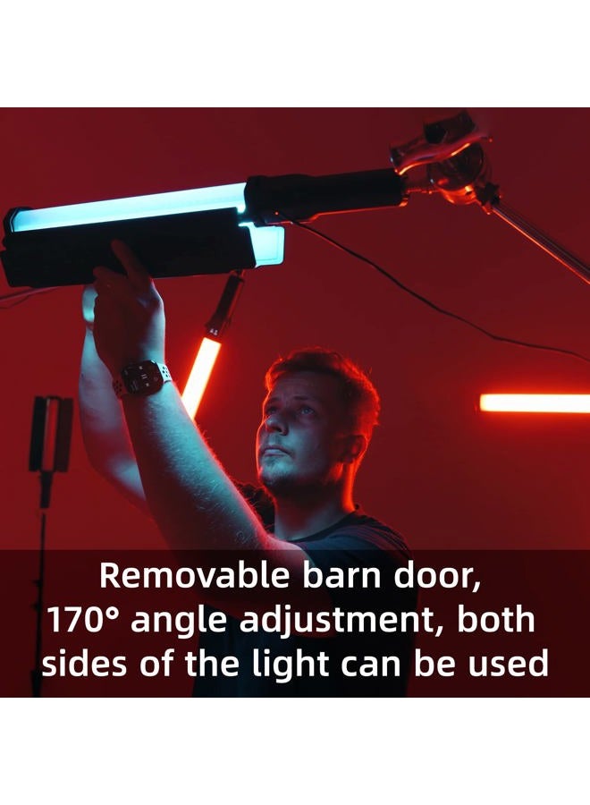 VILTROX 2770lux/0.7M RGB LED Light Stick, 22 Inch Double-Sided Handheld LED Light Wand with Barn Door, Smartphone Remote 2800K-6800K, HSL COL RGB Full Color, 26 Customizable Effects (H18) - Image 1