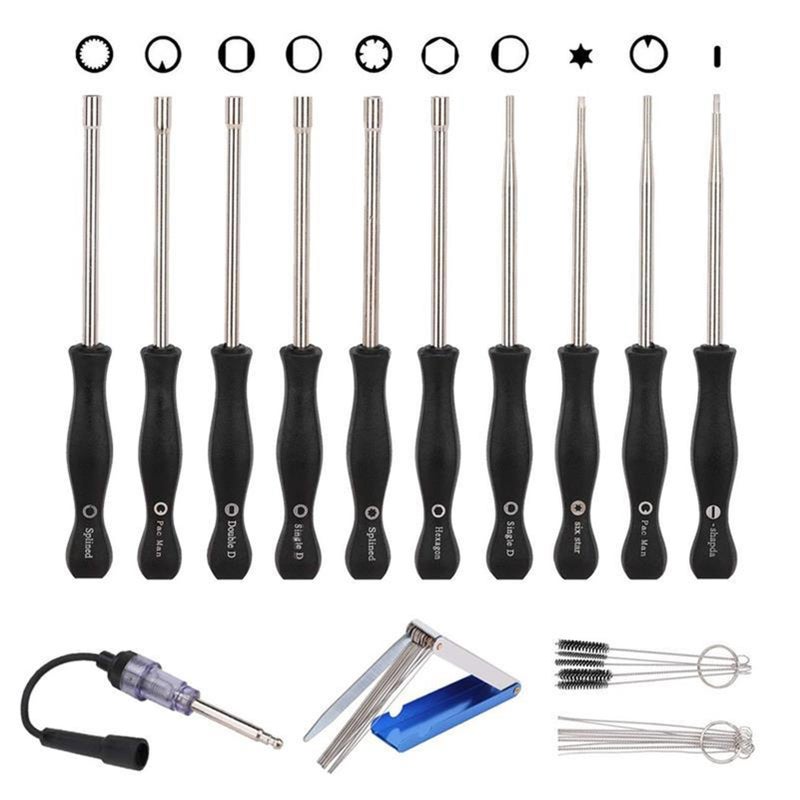 10Pcs Carburetor Adjustment Tool Kit, Carb Adjustment Screwdriver Tool with Carburetor Cleaning Brush, Ignition Spark Tester - Image 1