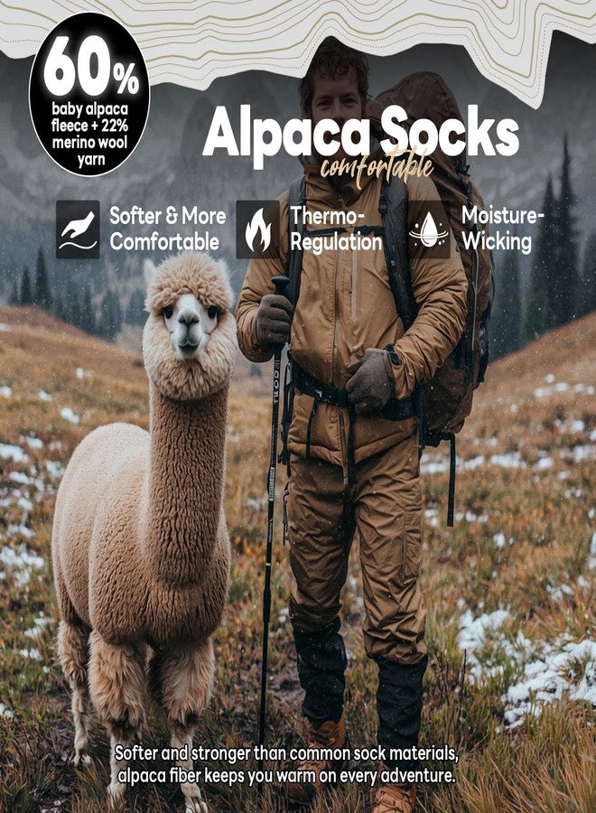 Heat equation Alpaca Socks for Men and Women, Heavyweight Thermal Thick Warm Alpaca Wool Boot Sock for Hunting, Hiking, Moisture Wicking, (3pairs)-dusty Rose&mystic Purple&amaranth Purple, S - Image 2