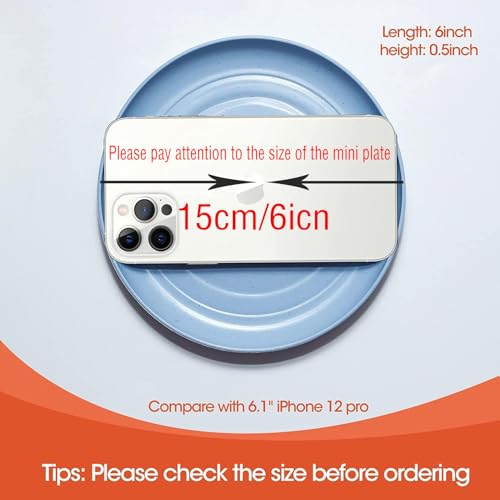 SHECIPIN 12 PACK 6 Inches Lightweight Mini Wheat Straw Plates,Reusable Plate Set Dishwasher & Microwave Safe,Unbreakable Deep Dinner Plates, Plastic Plates Reusable,They are easy to clean BPA free - Image 3