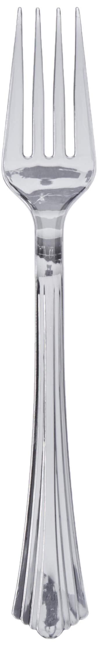 Reflections Heavyweight Plastic Utensils Fork Silver 7 40Pack Pack of 1